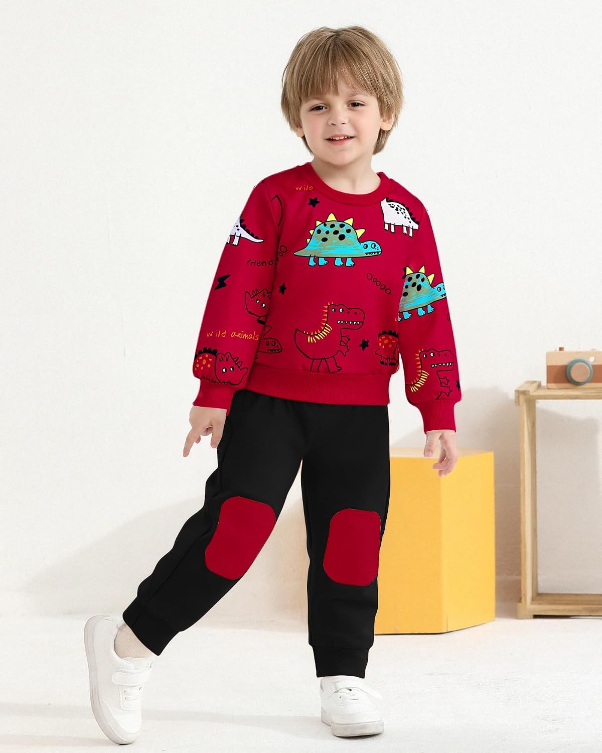 Detalle de DISAUR Toddler Dinosaur Sweatshirt and Jogger Set Size 2-6
