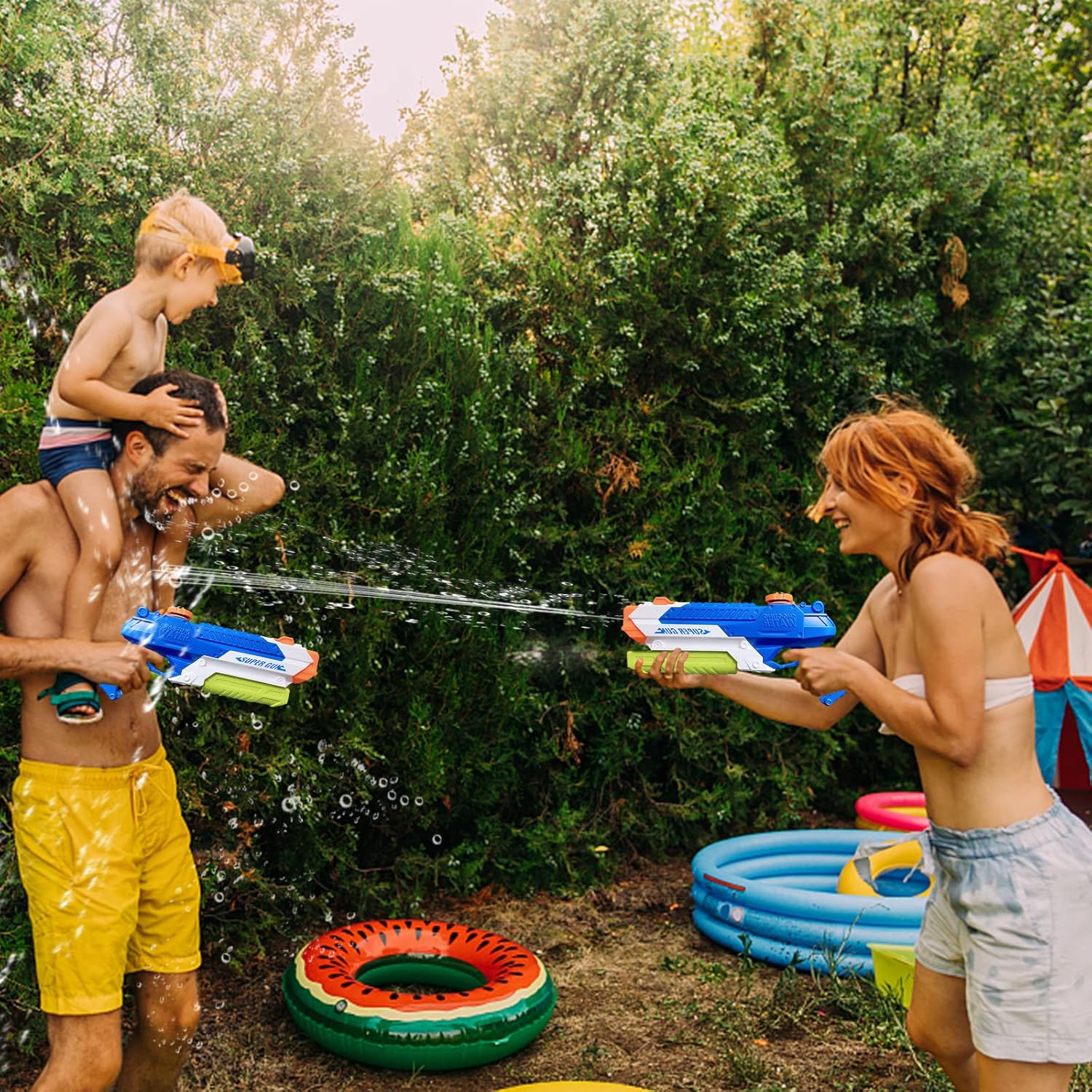Thumbnail 2 de Water Guns for Kids - Summer Soaker Squirt Guns (2 Pack, 400CC) for 3+ | 12" x 6" ABS