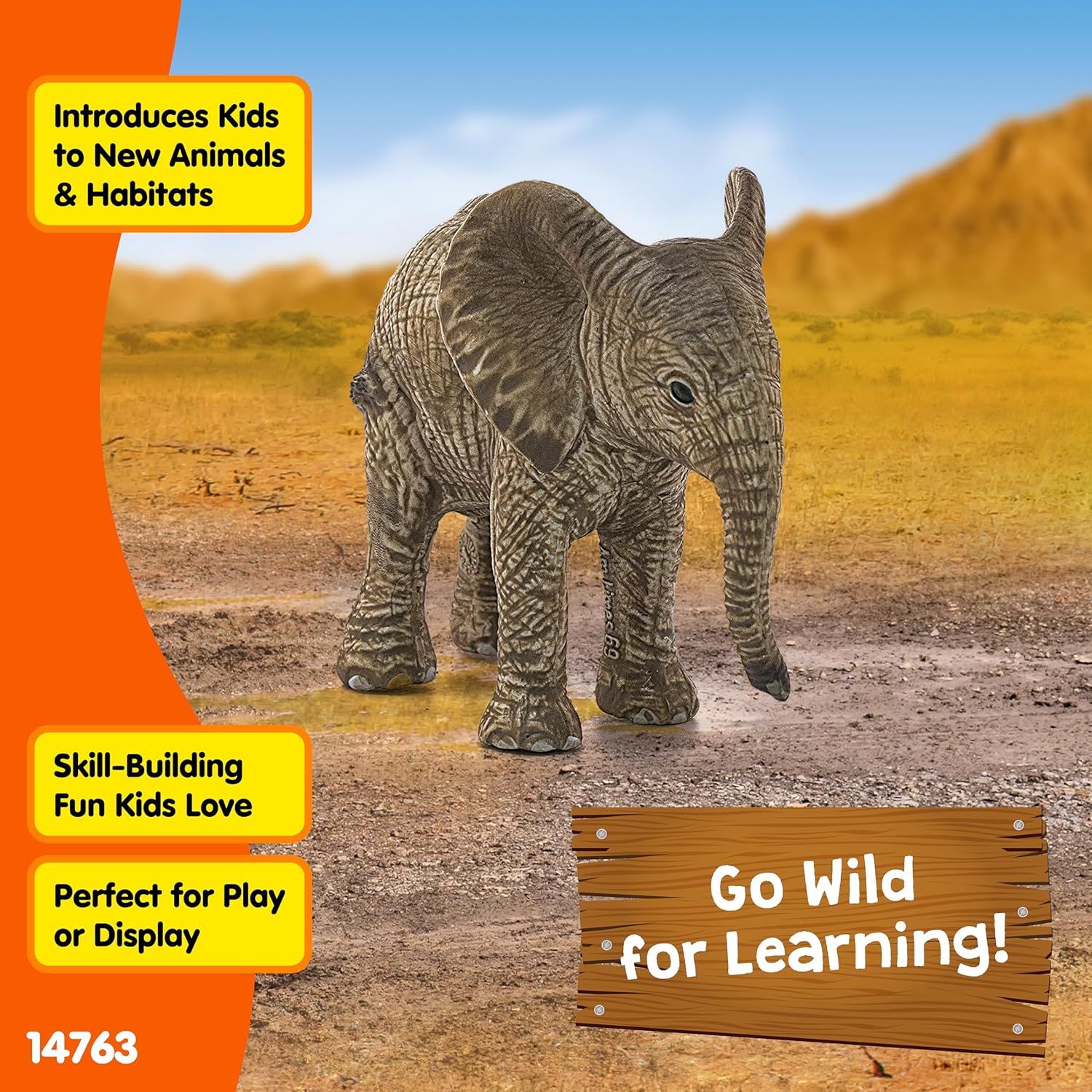 Thumbnail 2 de Schleich 14763 African baby elephant Wild Life figurine (age 3–8)