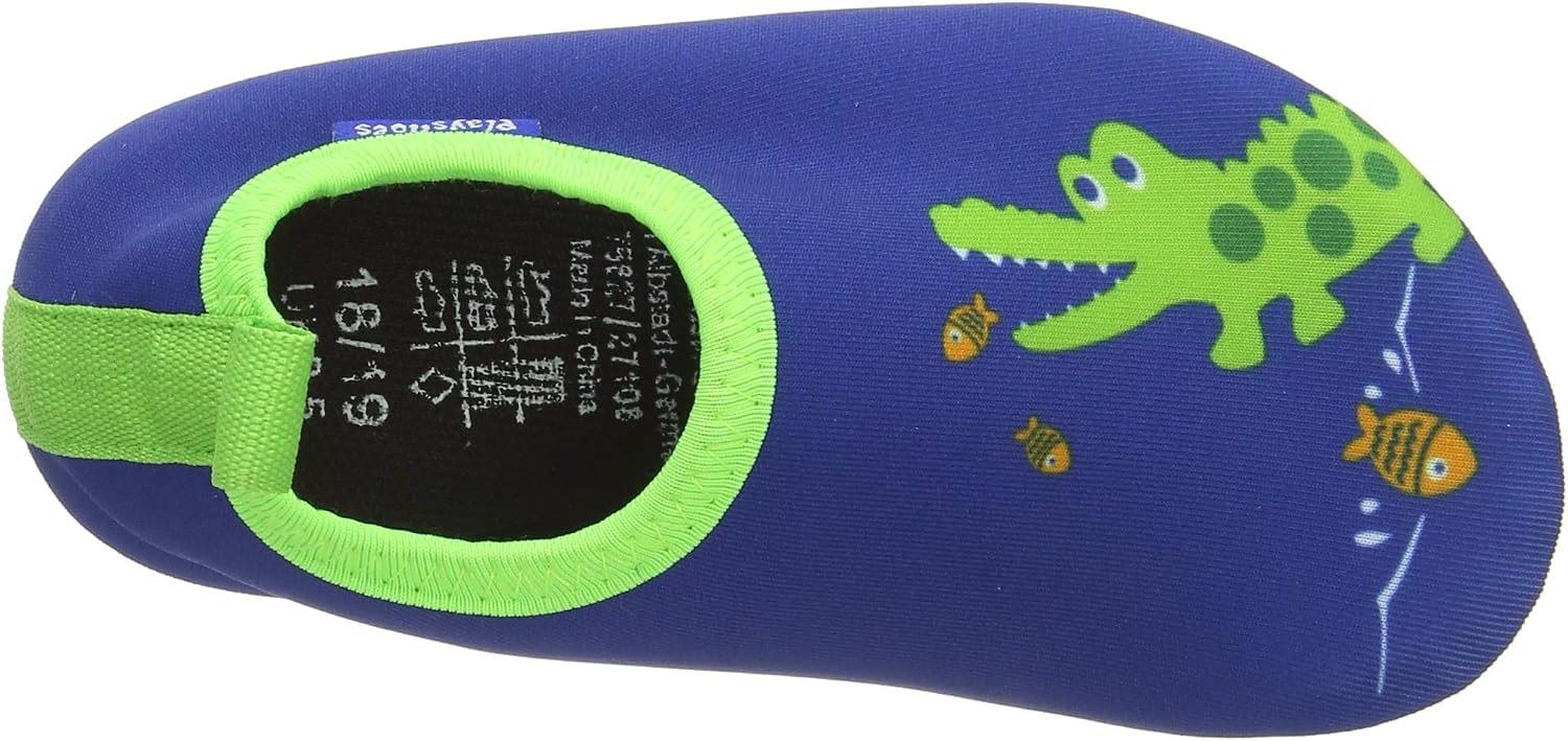 Detalle de Playshoes Unisex Kinder Barfuß-Schuhe – Wasserschuh mit rutschhemmender Sohle und UV-Schutz 50+