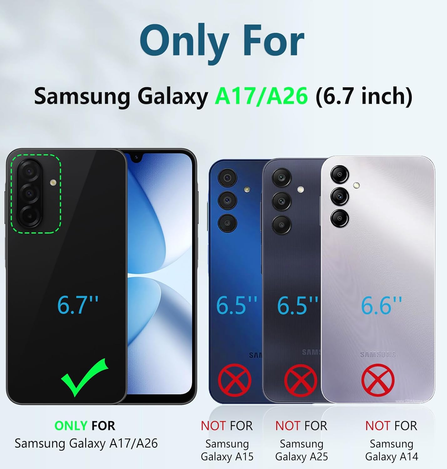 Thumbnail 1 de FNTCASE rugged phone case for Samsung Galaxy A17 / A26 4G-5G (2025) with integrated screen protection and kickstand – Black