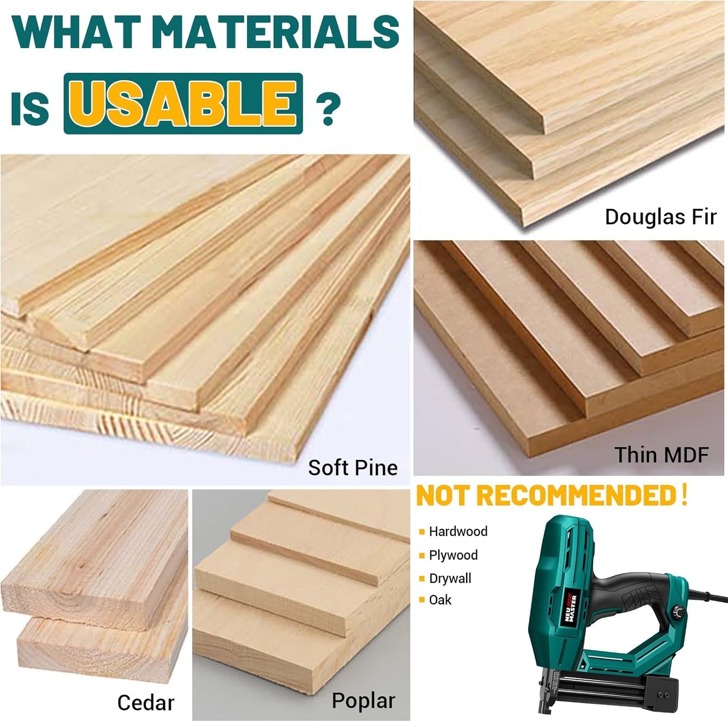Thumbnail 4 de NEU MASTER NTC0040-AU Electric Brad Nailer 18G