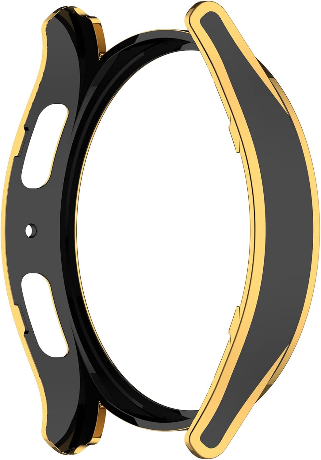 Detalle 2 de LOKEKE Protective Case with Tempered Glass Screen Protector for Samsung Galaxy Watch 5 Pro 45mm (Black + Gold)