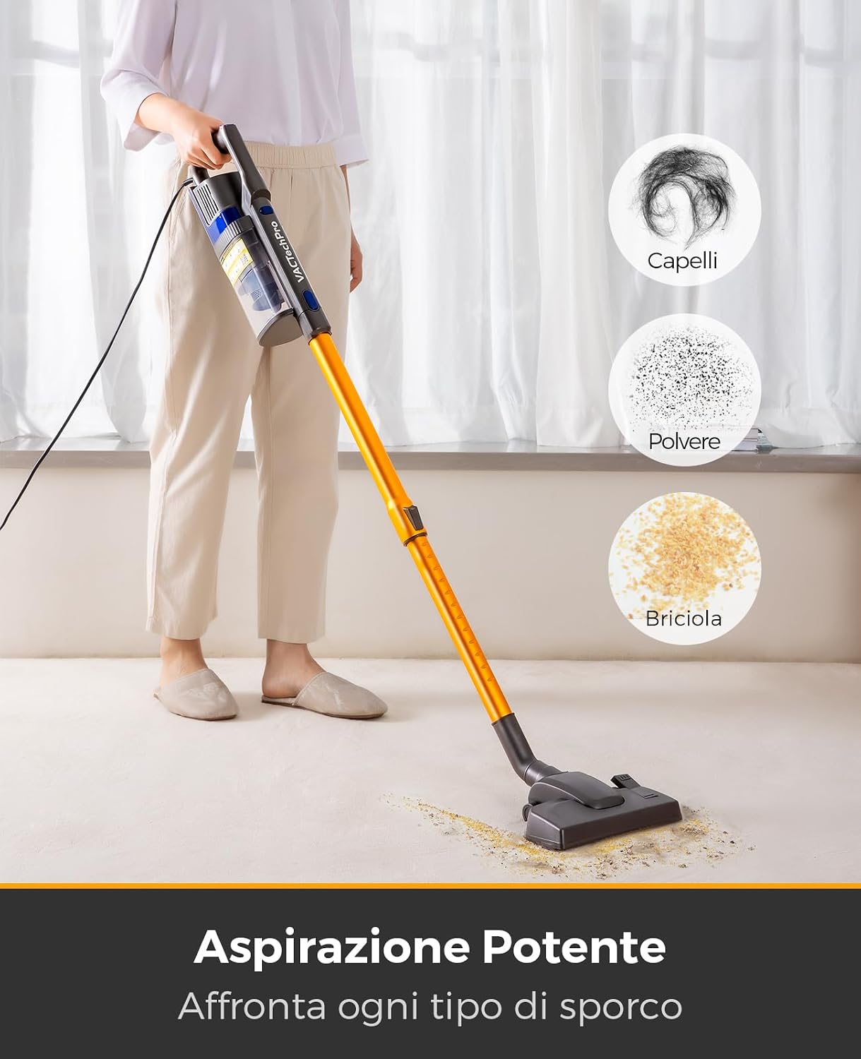 Detalle 2 de VACTechPro 600W aspirapolvere 800ml 🧹