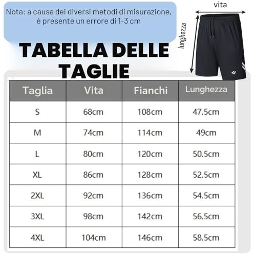 Thumbnail 2 de fovdtaa Confezione da 5 pantaloncini sportivi da uomo con tasche e elastico in vita, asciugatura rapida per running (taglia L)
