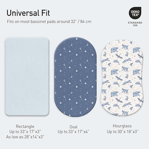 Thumbnail 1 de GLLQUEN BABY 3er-Pack Bettlaken Spannbettlaken aus 100% Musselin-Baumwolle – universell passend