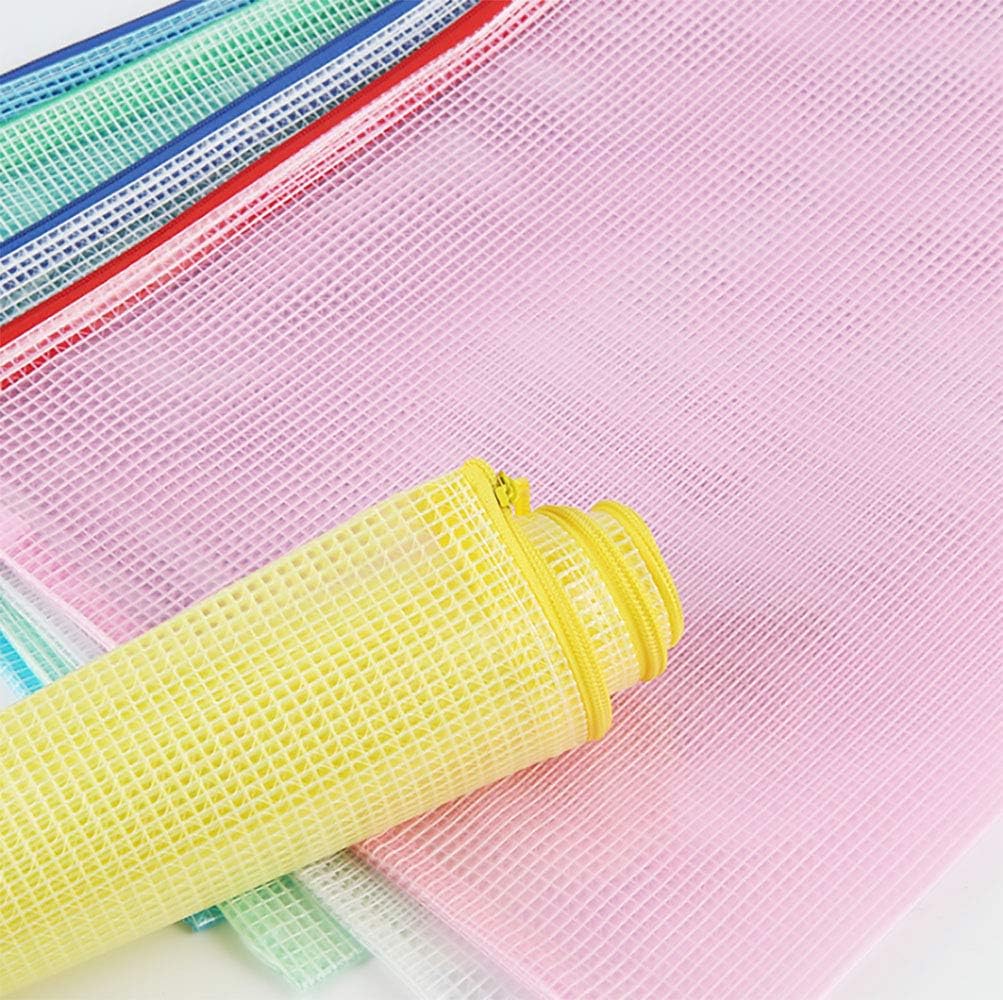 Detalle de Vicloon portafogli in plastica con cerniera, set da 15 (formati A3/A4/A5) per scuola, ufficio e compiti a casa