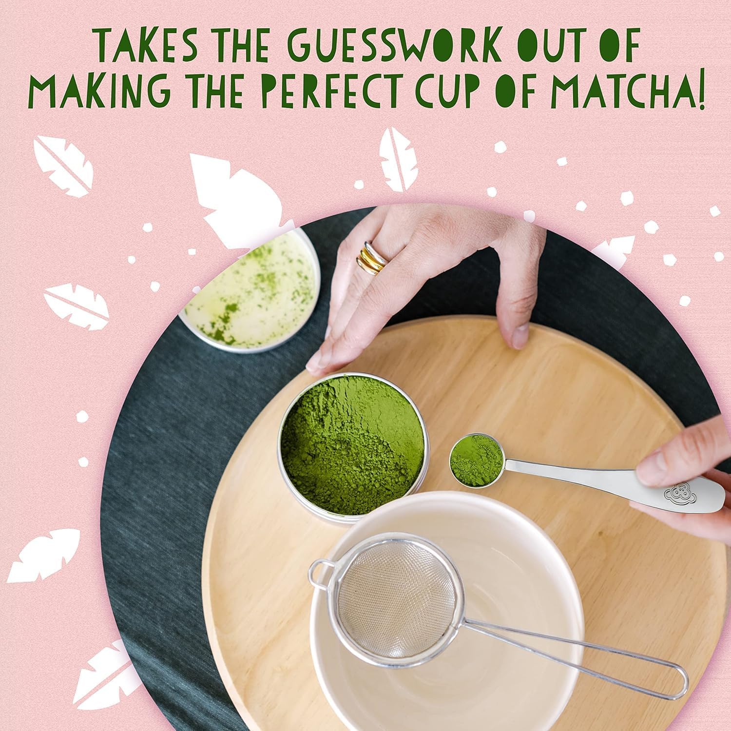 Detalle de PureChimp Matcha Measuring Spoon – 1g Stainless Steel Scoop for Precise Prep