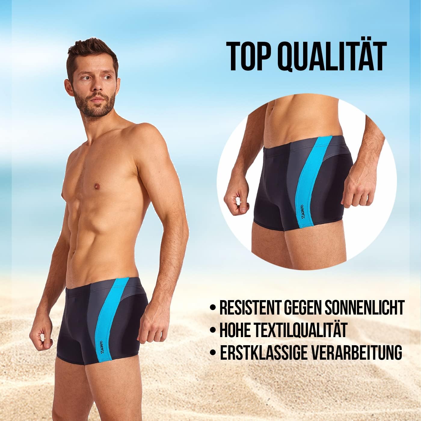 Thumbnail 3 de Zagano Adam Lipski Herren-Badehose 10x Chlor