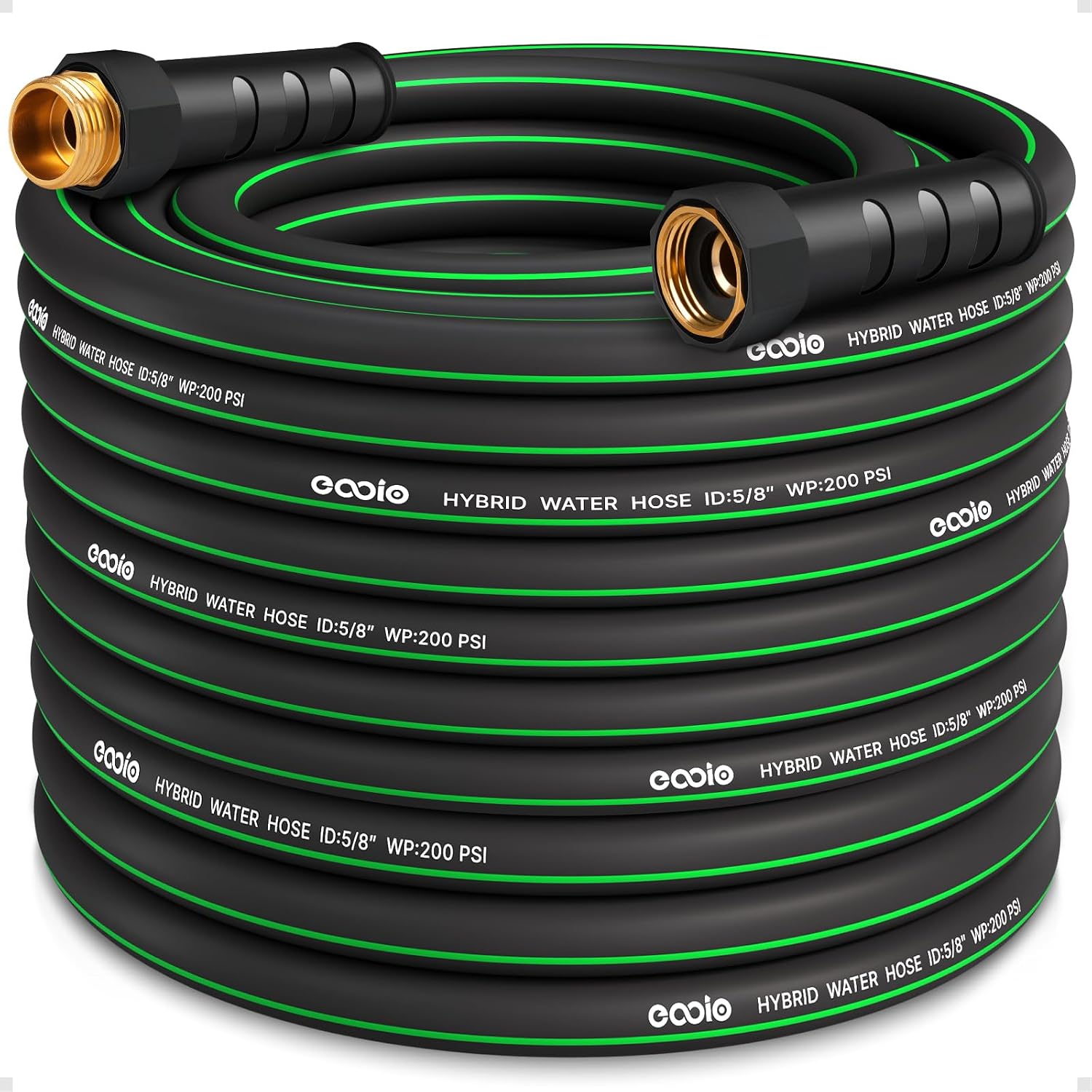 Detalle de EOOIO 75ft Garden Hose, Non-Expandable Hybrid Hose with 5/8-Inch Inner Diameter