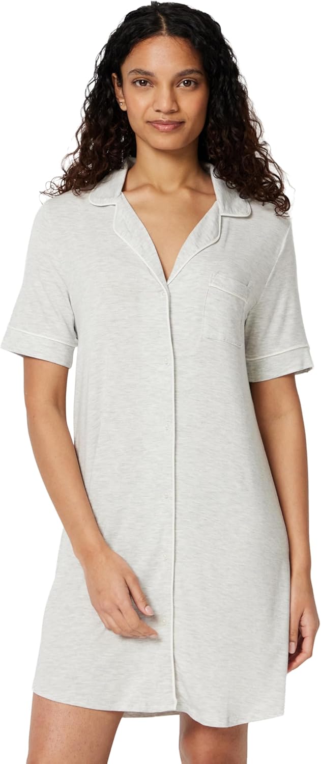 Thumbnail 6 de Amazon Essentials Women's Modal-Blend Nightgown, Short Sleeve Button-Down