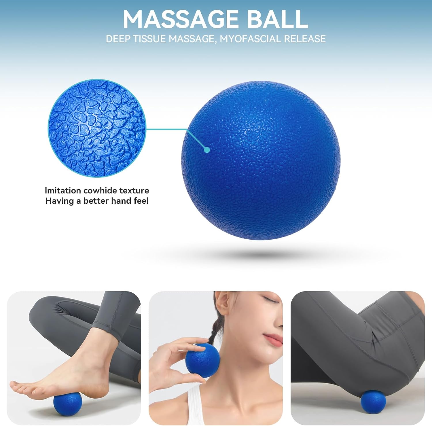 Detalle de Krightlink 2320 5-in-1 Foam Roller Set with Massage Ball and Stretching Strap