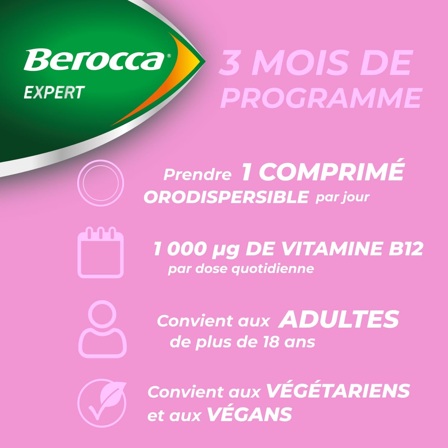 Detalle de Berocca Expert Vitamine B12 1000 ”g đ
