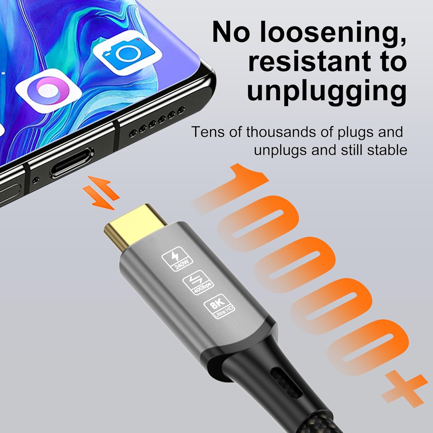Detalle 2 de USB4 Kabel mit Thunderbolt 4 240 W