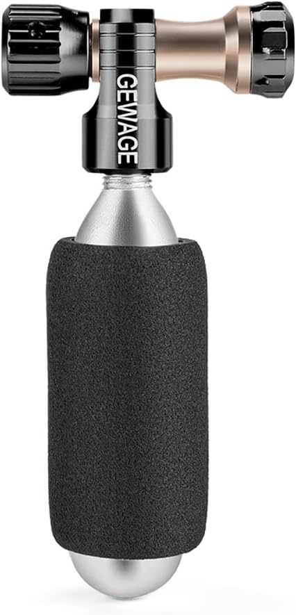 Thumbnail 1 de GEWAGE CO2 Luftpumpe für Fahrradreifen inkl. 4× 16-g CO2-Kapseln (Gewinde) – kompatibel mit Presta & Schrader