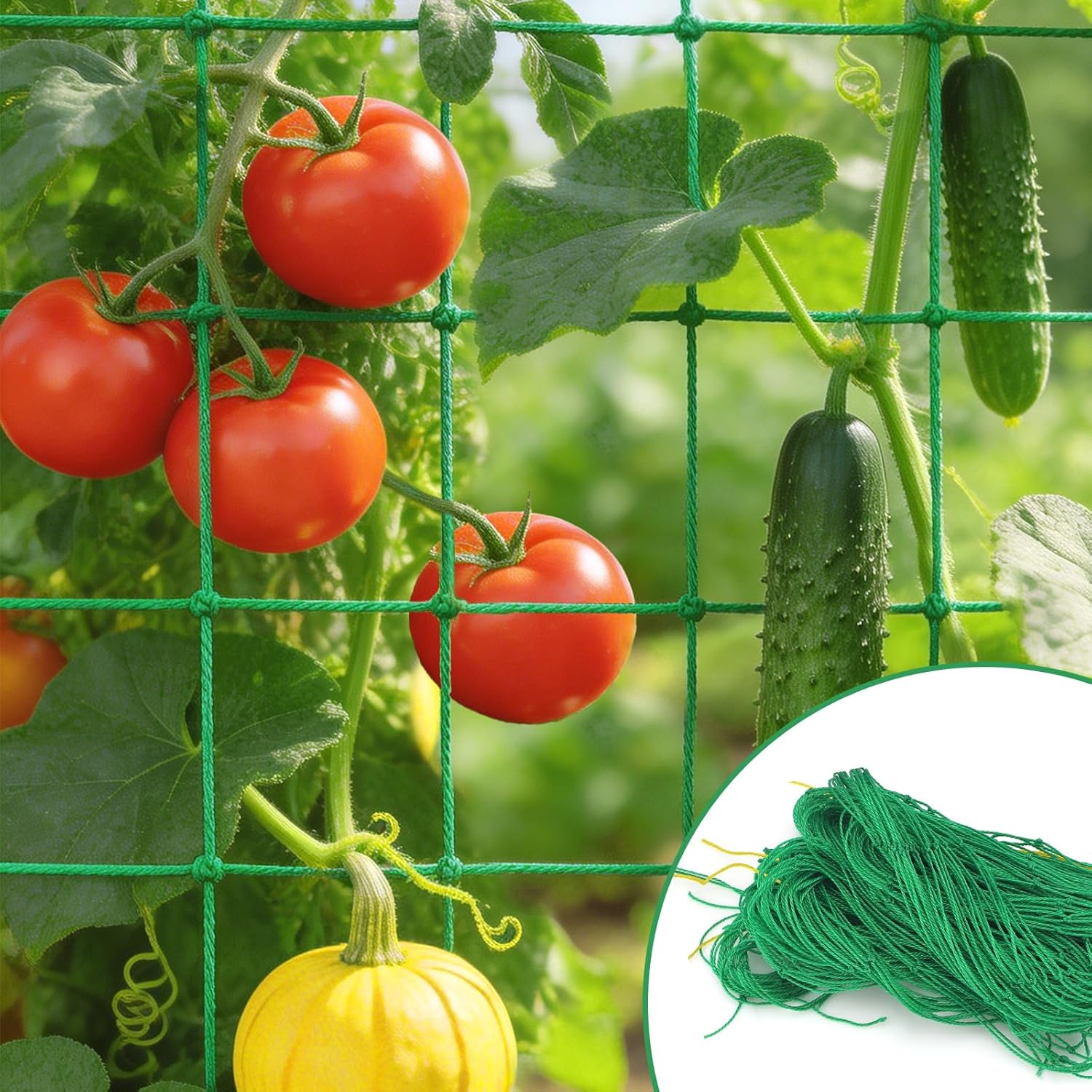Thumbnail 6 de KINGLAKE pea and bean netting (3.6x1.8m) green garden climbing plant trellis net