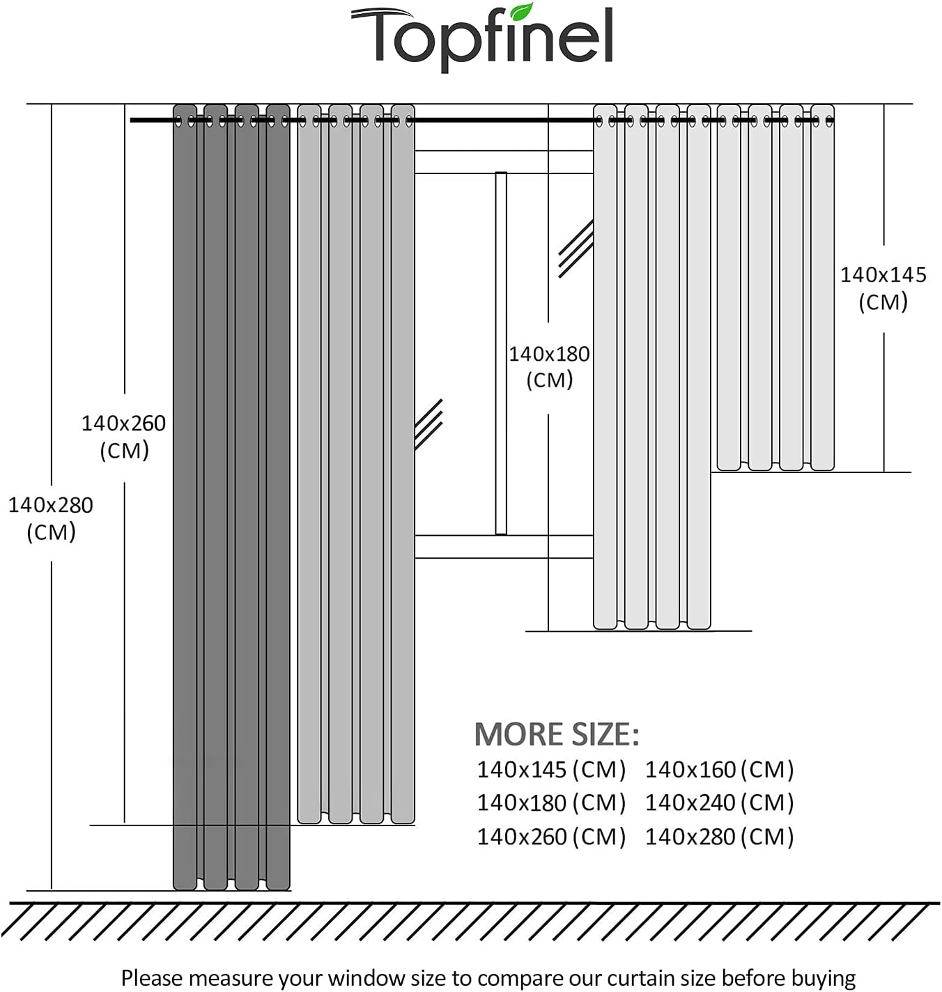 Thumbnail 6 de Topfinel Cortinas Raya Gasa Blancas para Ventanas 🏡 2 Piezas 140x260cm
