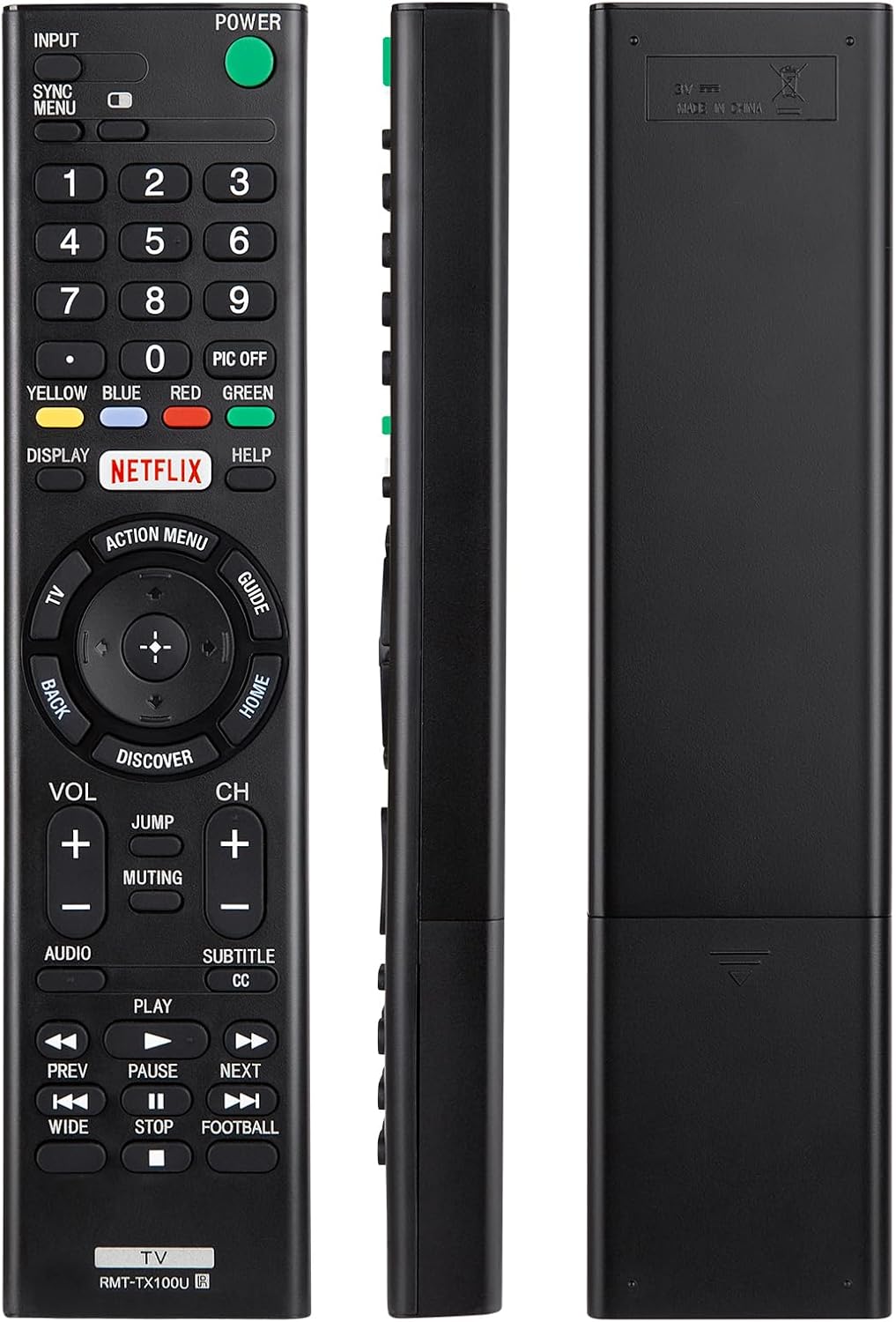 Detalle de Universal for Sony TV Remote Control Replacement for Sony Bravia (RMT-TX100U)