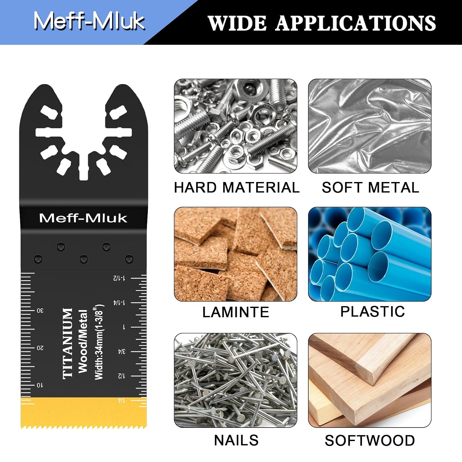 Thumbnail 4 de Meff-Mluk Titanium oscillating blades 15 pcs