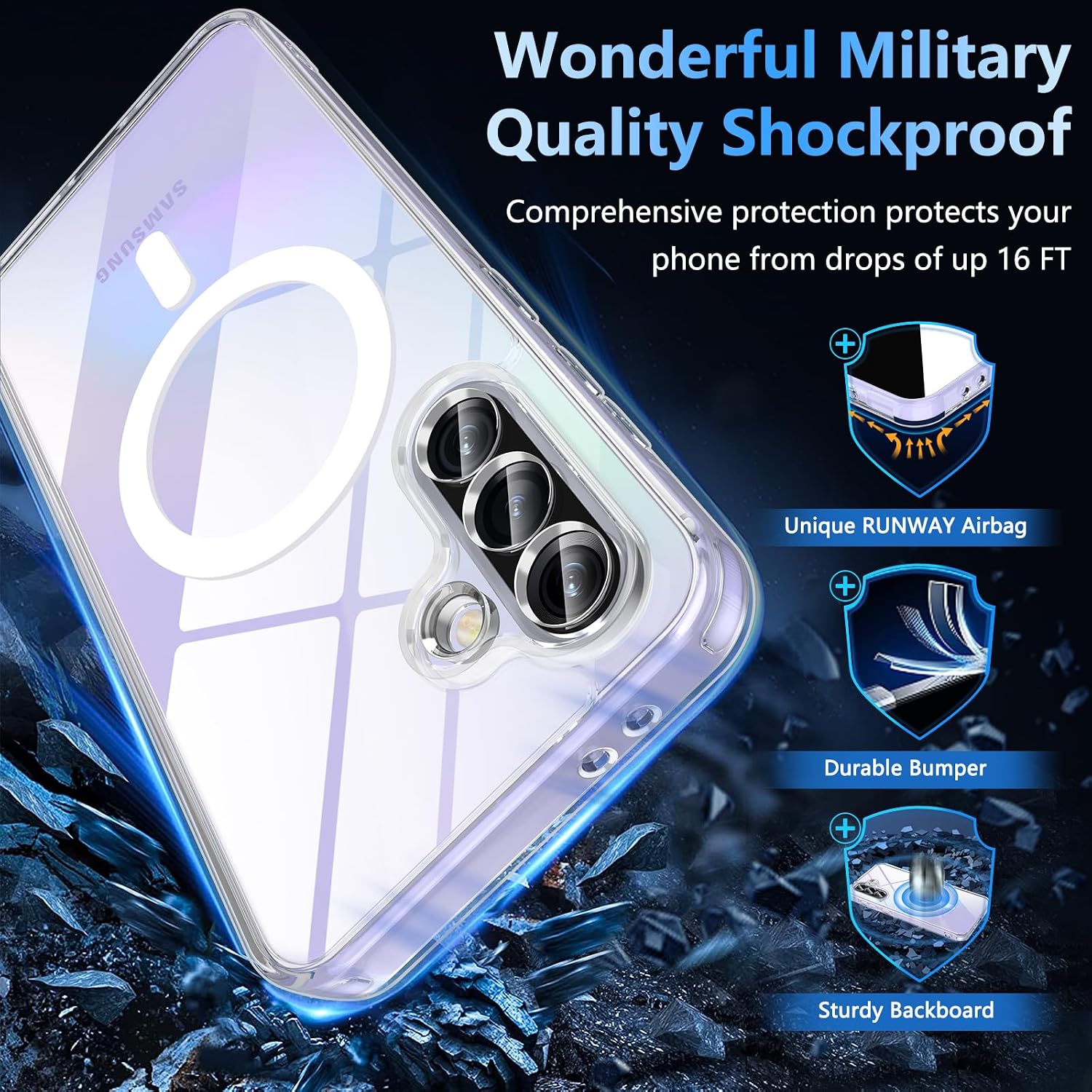 Thumbnail 4 de Magnetic Clear Case for Samsung A36 5G