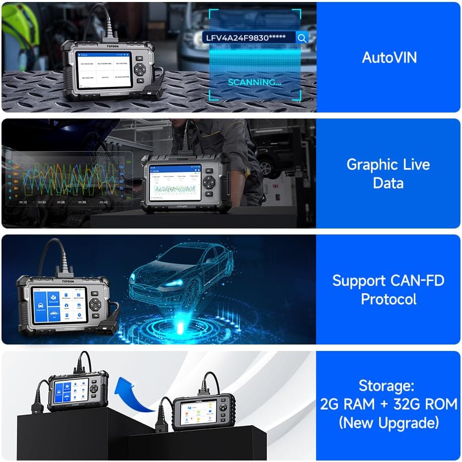 Thumbnail 6 de TOPDON ArtiDiag500: Strumento diagnostico OBD2 completo con 6 funzioni speciali