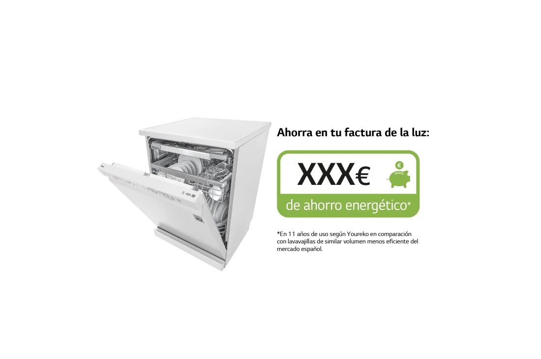 Thumbnail 2 de LG DF365FWS Outlet lavavajillas QuadWash Steam, blanco