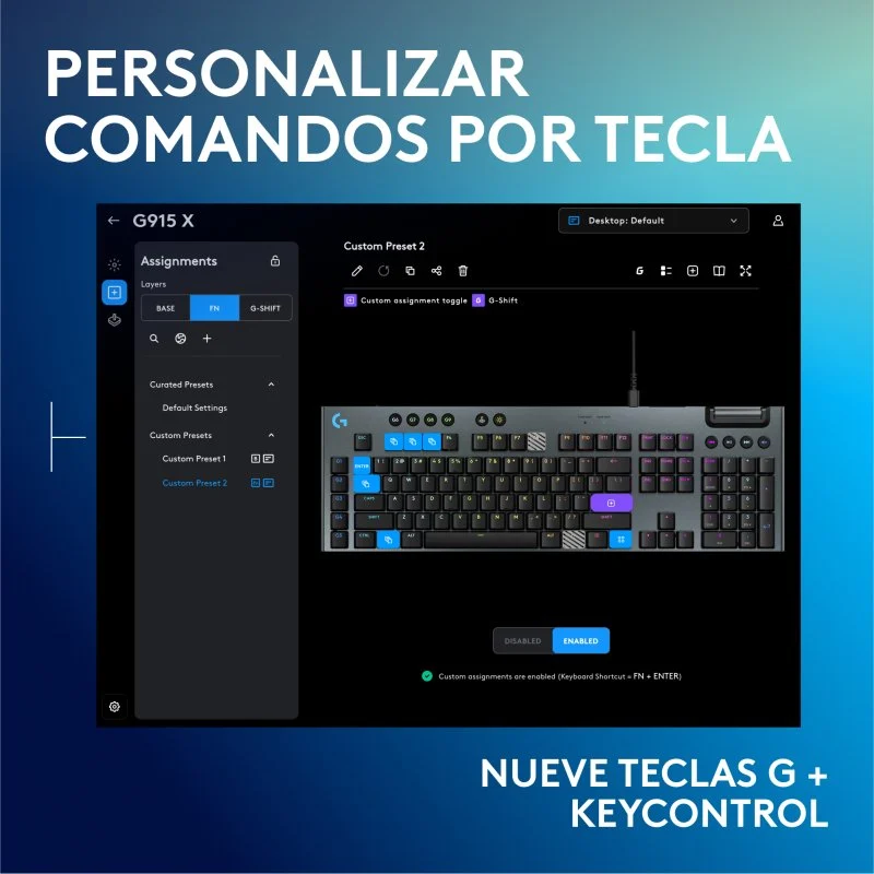Thumbnail 2 de Logitech G915 X Teclado Mecánico Gaming GL Tactile