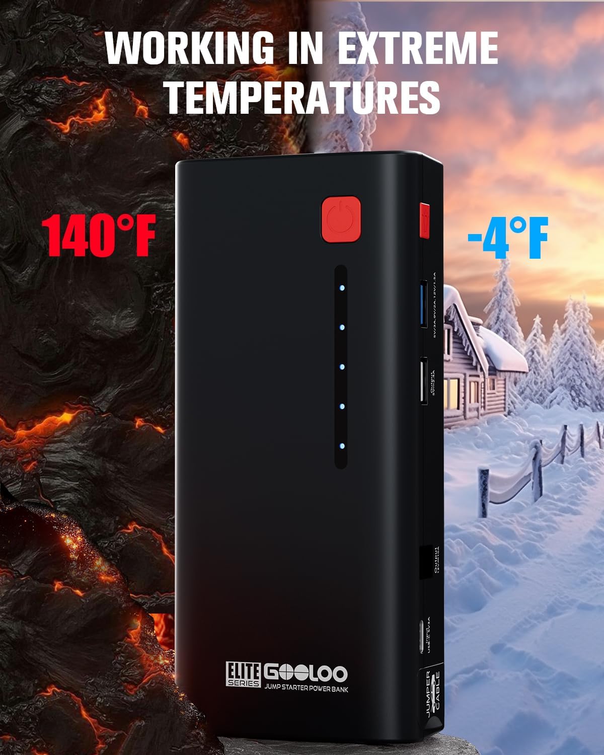 Thumbnail 3 de GOOLOO Jump Starter 3000A Peak: 12V Portable Battery Booster for Cars