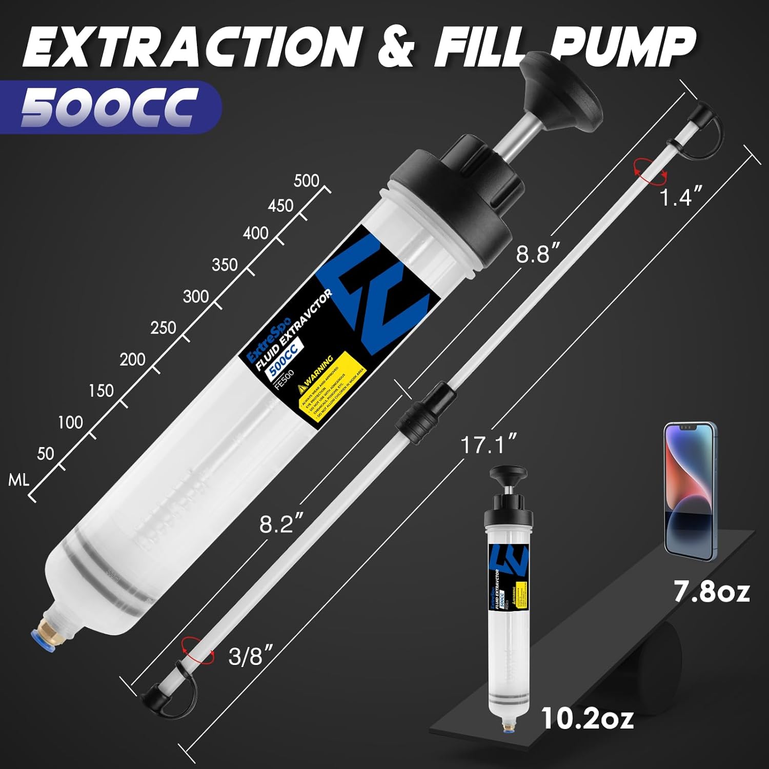 Detalle 2 de ExtreSpo 500ml Oil Extractor Pump — oil extractor 🛠