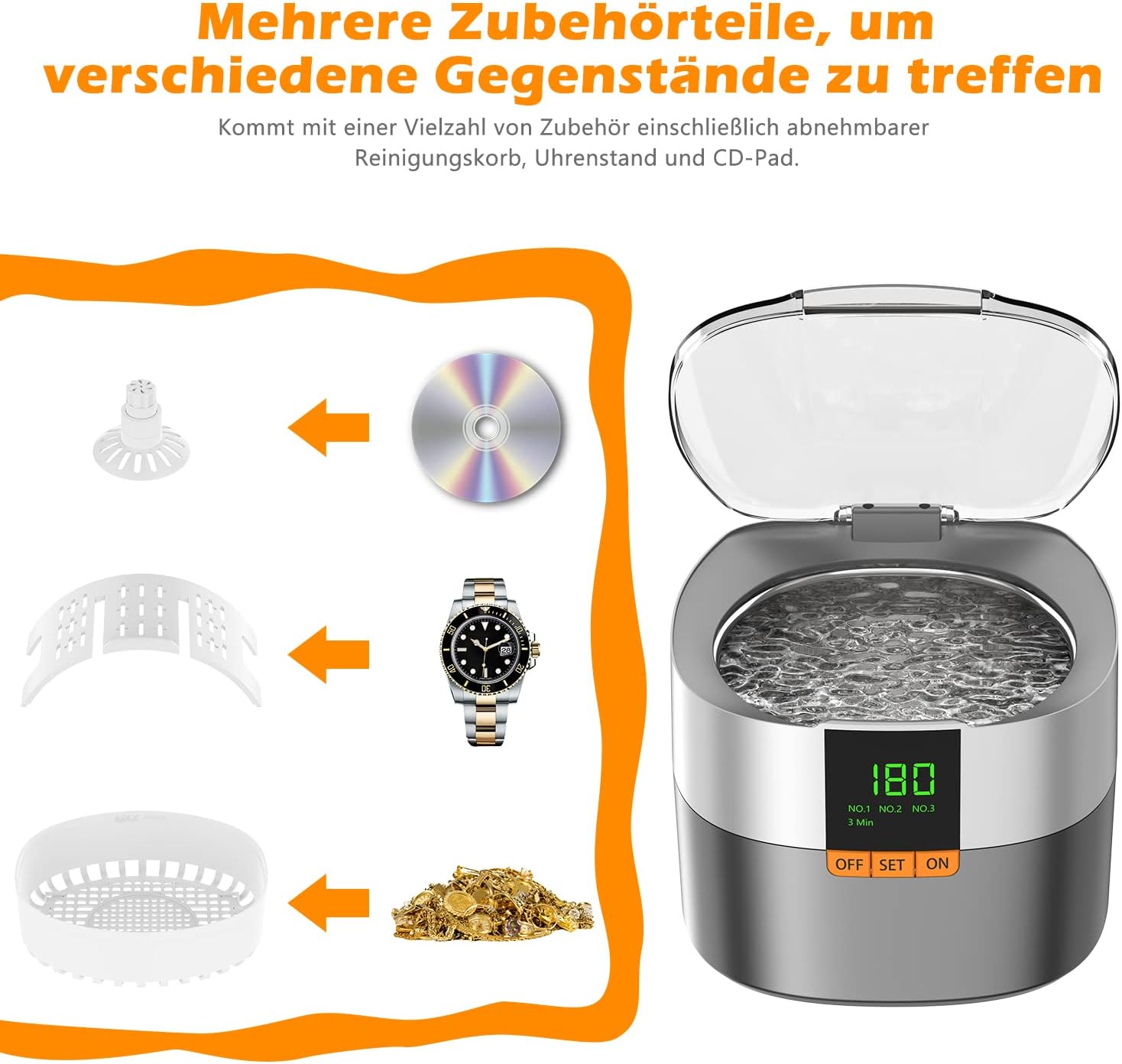 Thumbnail 2 de KECOOLKE Sonic Cleaner 750 ml Ultraschallgerät