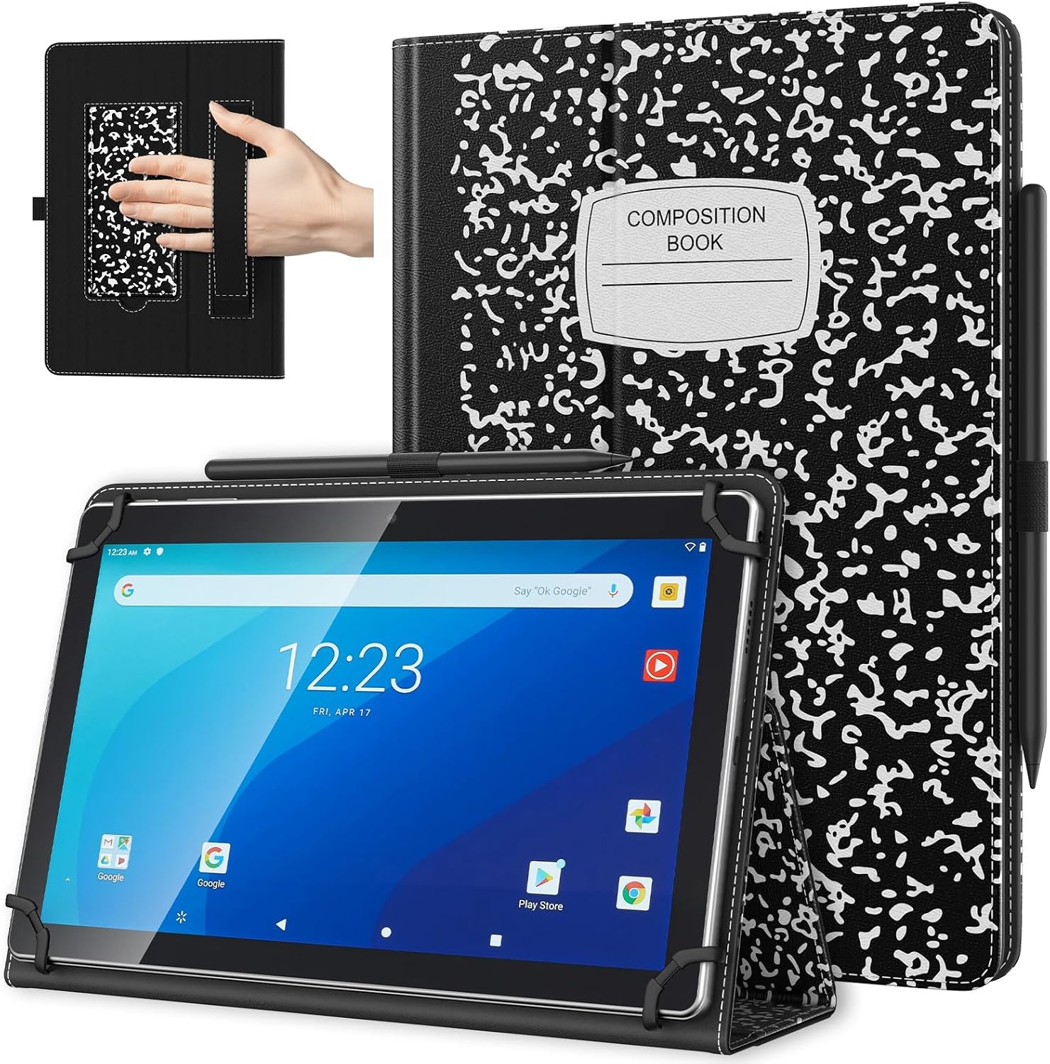 Detalle de TiMOVO Universal Hülle für 10,1 Zoll Tablet – Schutzhülle mit Stiftschlaufe und Handschlaufe