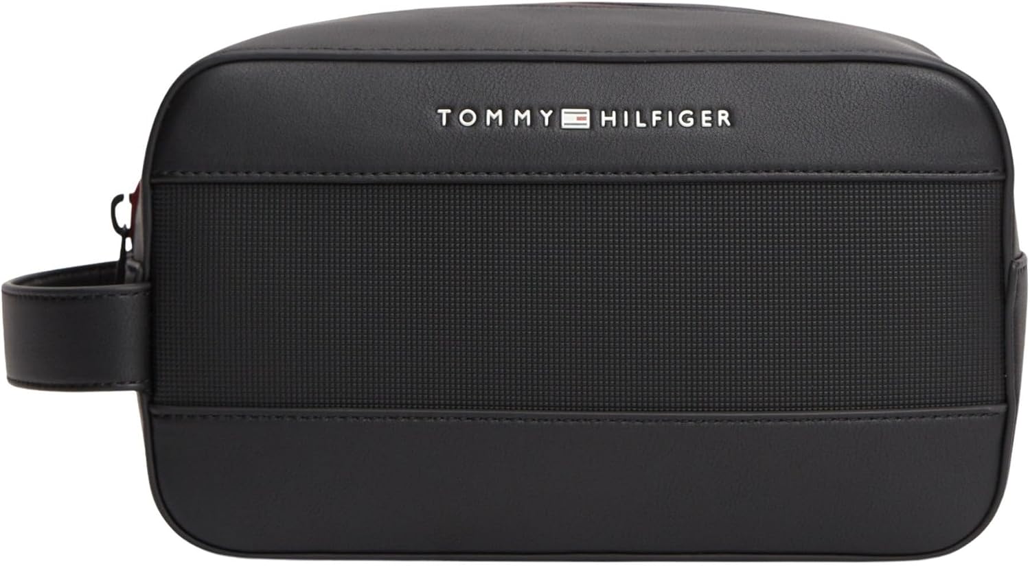 Detalle de Tommy Hilfiger TH Foundation Washbag AM0AM14161 – Black, One Size