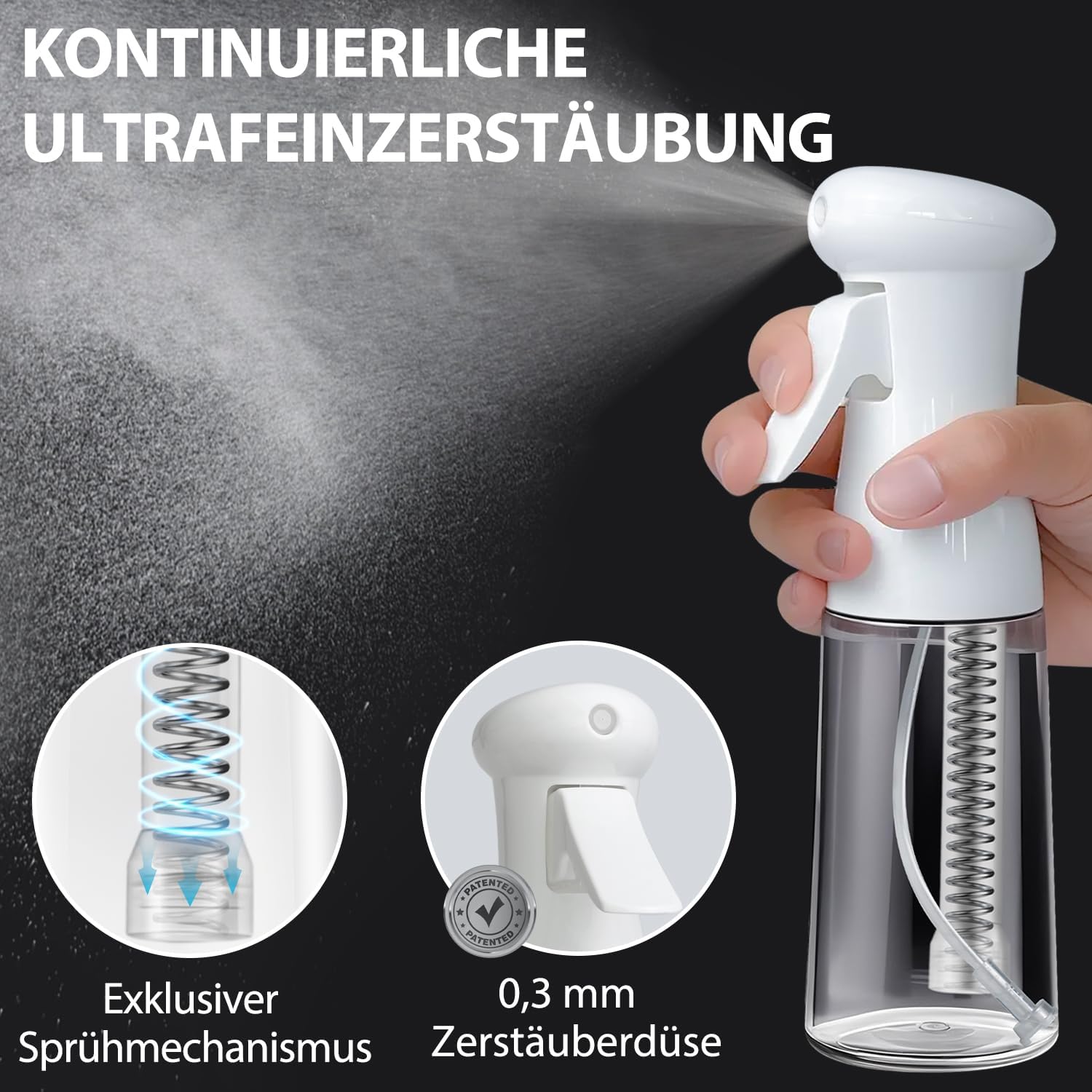 Detalle 2 de MRUN BONE Ultrafeine Sprühflasche 200 ml