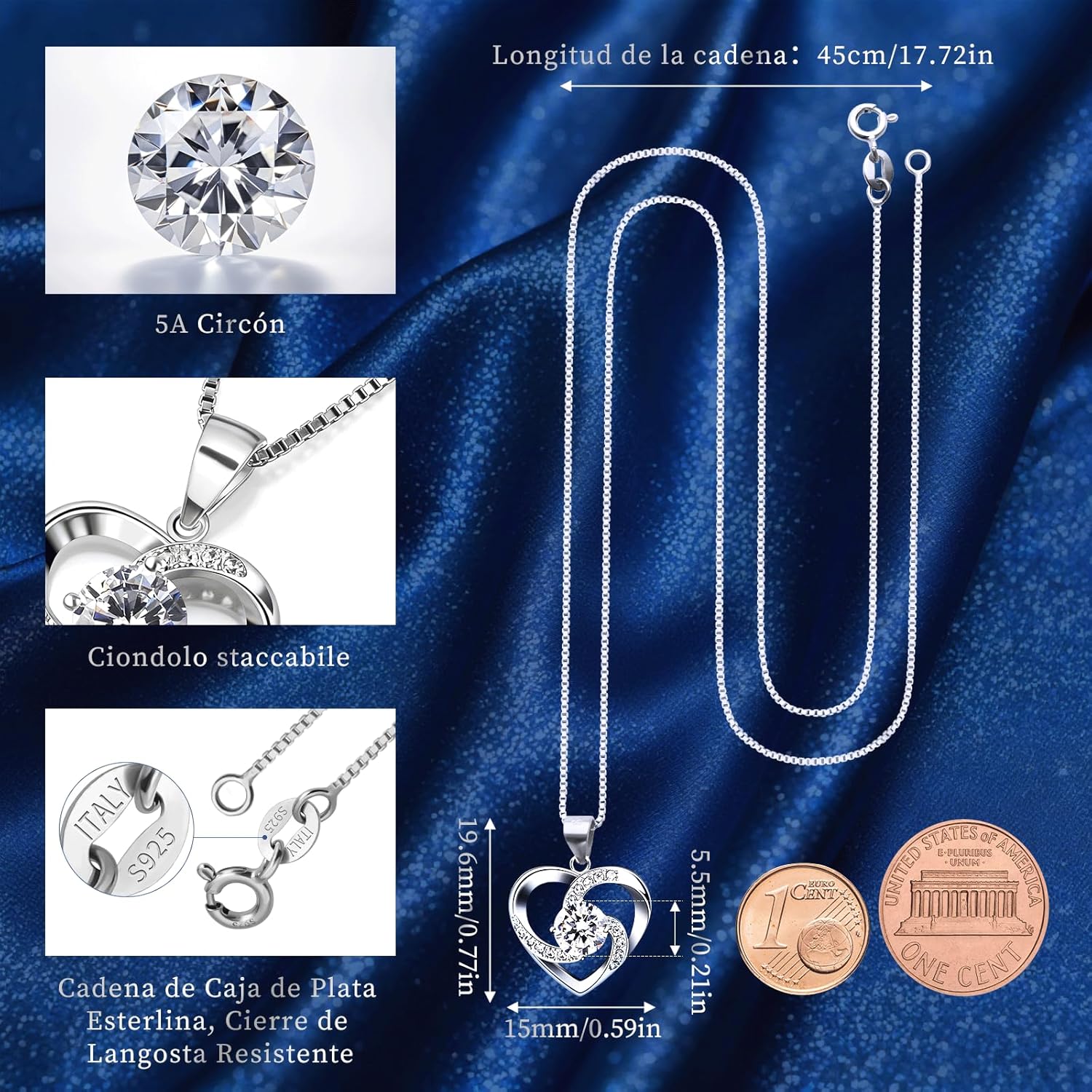 Thumbnail 3 de B.Catcher Collar Plata 45 cm