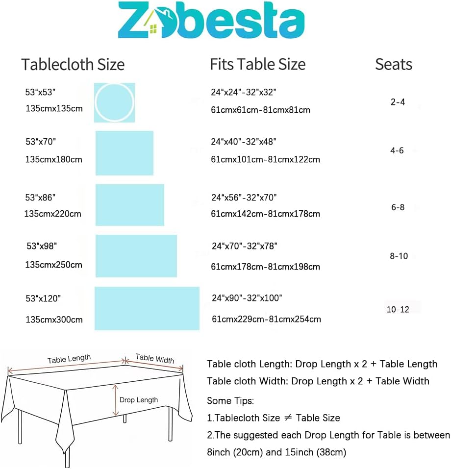 Detalle 2 de Zobesta Tablecloth 53 x 53 inch