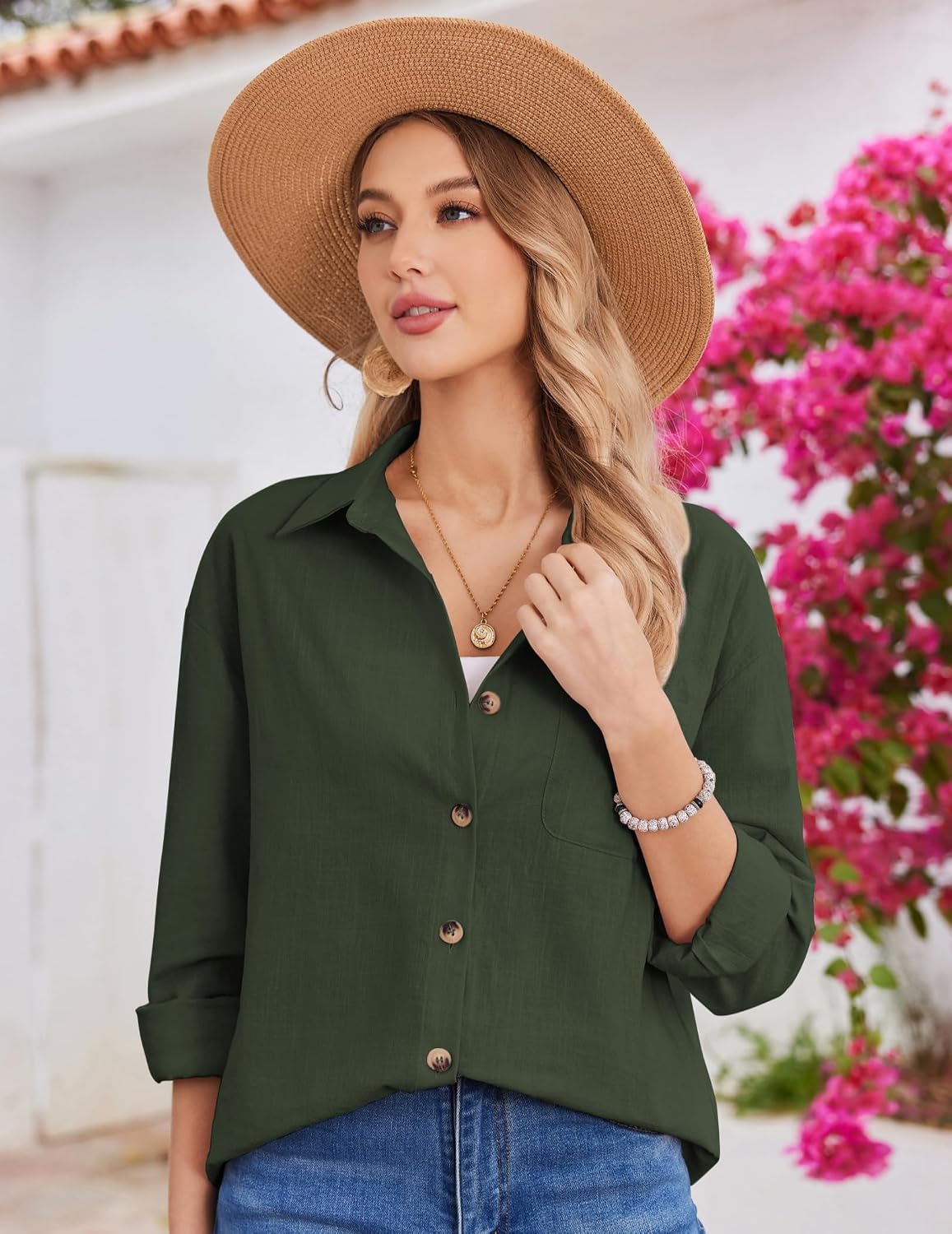 Thumbnail 3 de Chemise femme en coton à manches longues