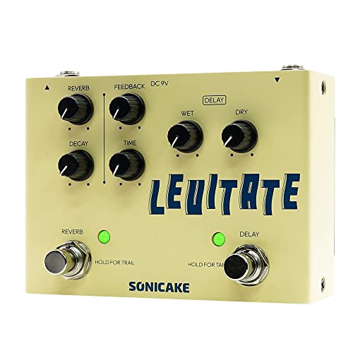 Detalle de SONICAKE Delay e riverbero 2 in 1 Levitate: pedale digitale per chitarra, delay fino a 2000 ms e reverb plate