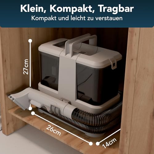 Detalle de Media Evolution Polsterreiniger Gerät und Nassauger – Kompakter Teppich- und Textilreiniger