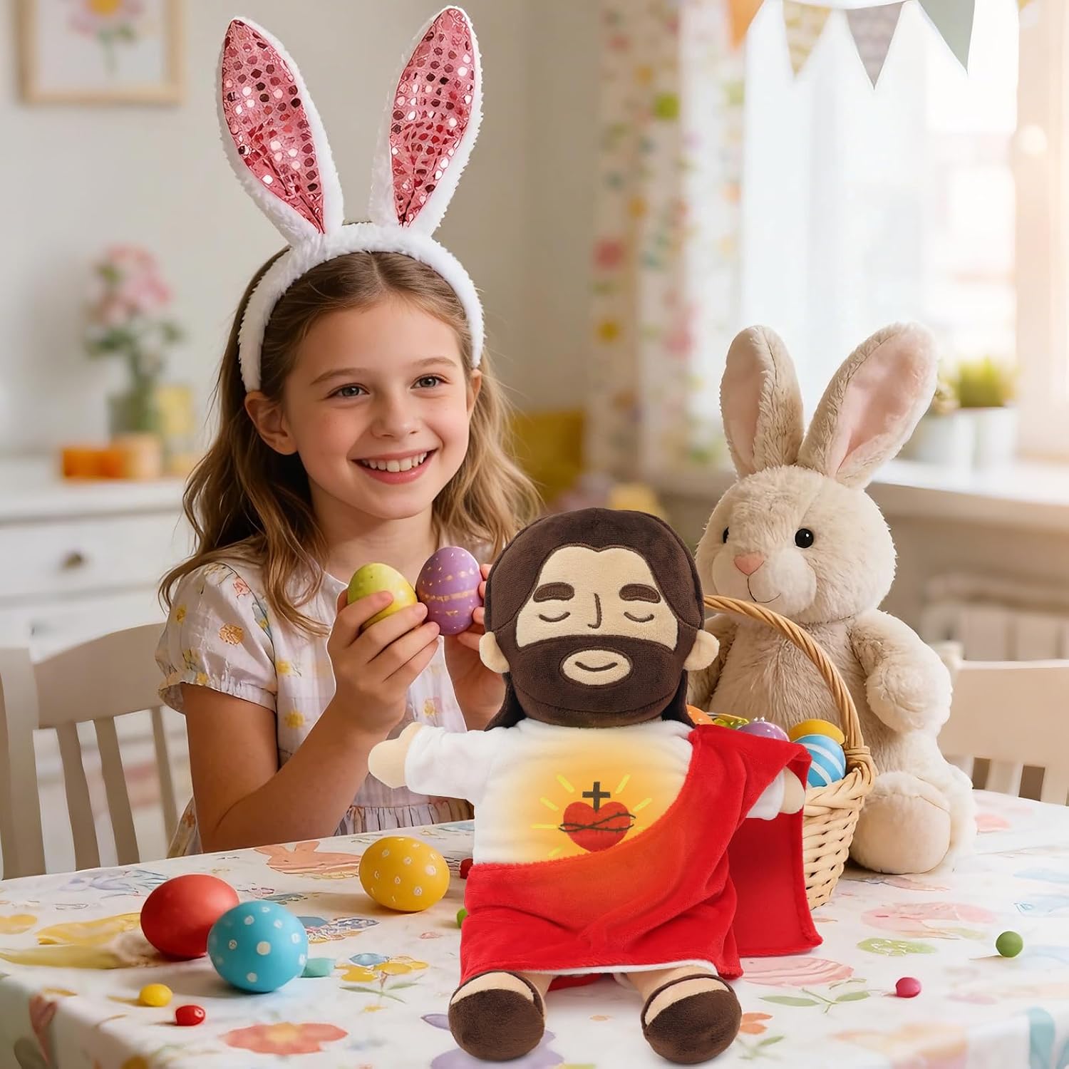 Thumbnail 3 de Yelakey Jesus Plush that Breathes — 13.8-Inch Jesus Stuffed Doll with Gentle Breath, Glow & Songs