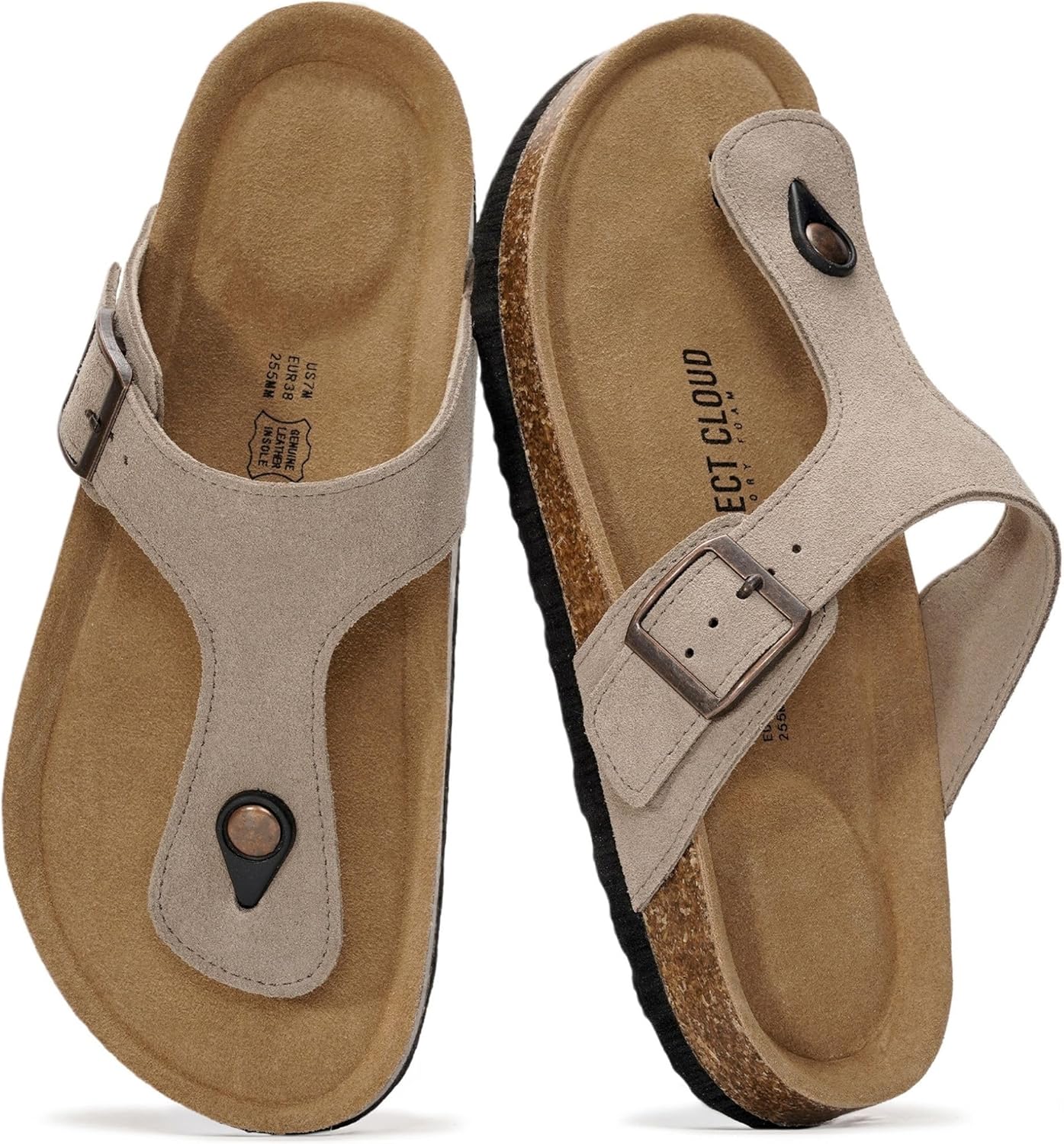 Thumbnail 6 de Project Cloud 100% Genuine Leather Thong Sandals for Women