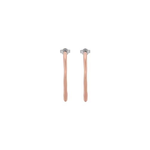 Detalle de Skagen Stak SKJ1874791 pendientes oro rosa de acero inoxidable 👩🎤