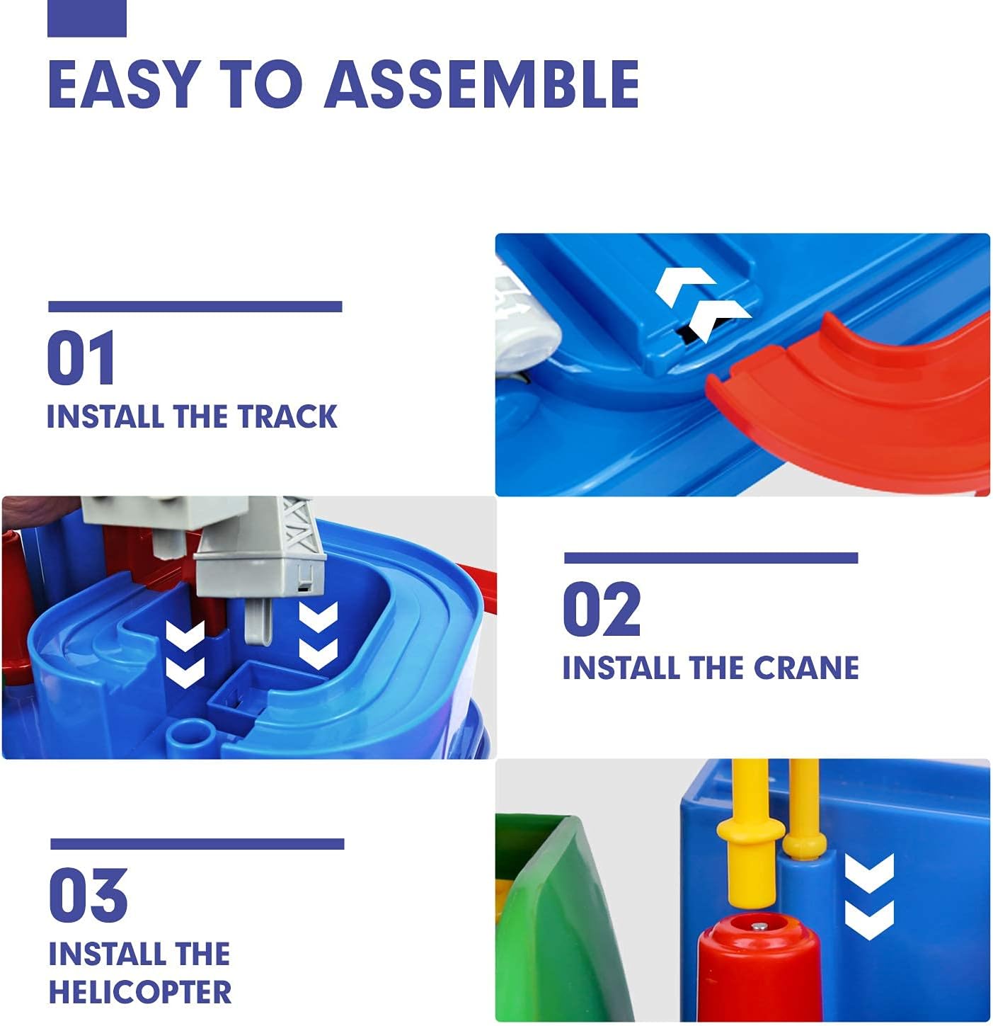 Thumbnail 6 de Toys for 3 Year Old Boys STEM Race Track Playset – Large Educational Car Track