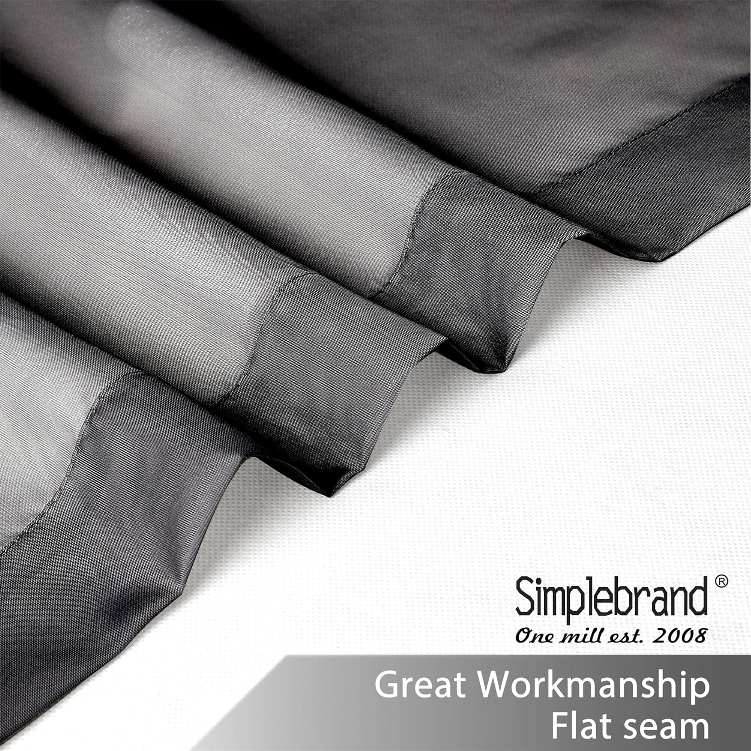 Thumbnail 6 de Simplebrand Black Sheer Curtains 96 in 🪟