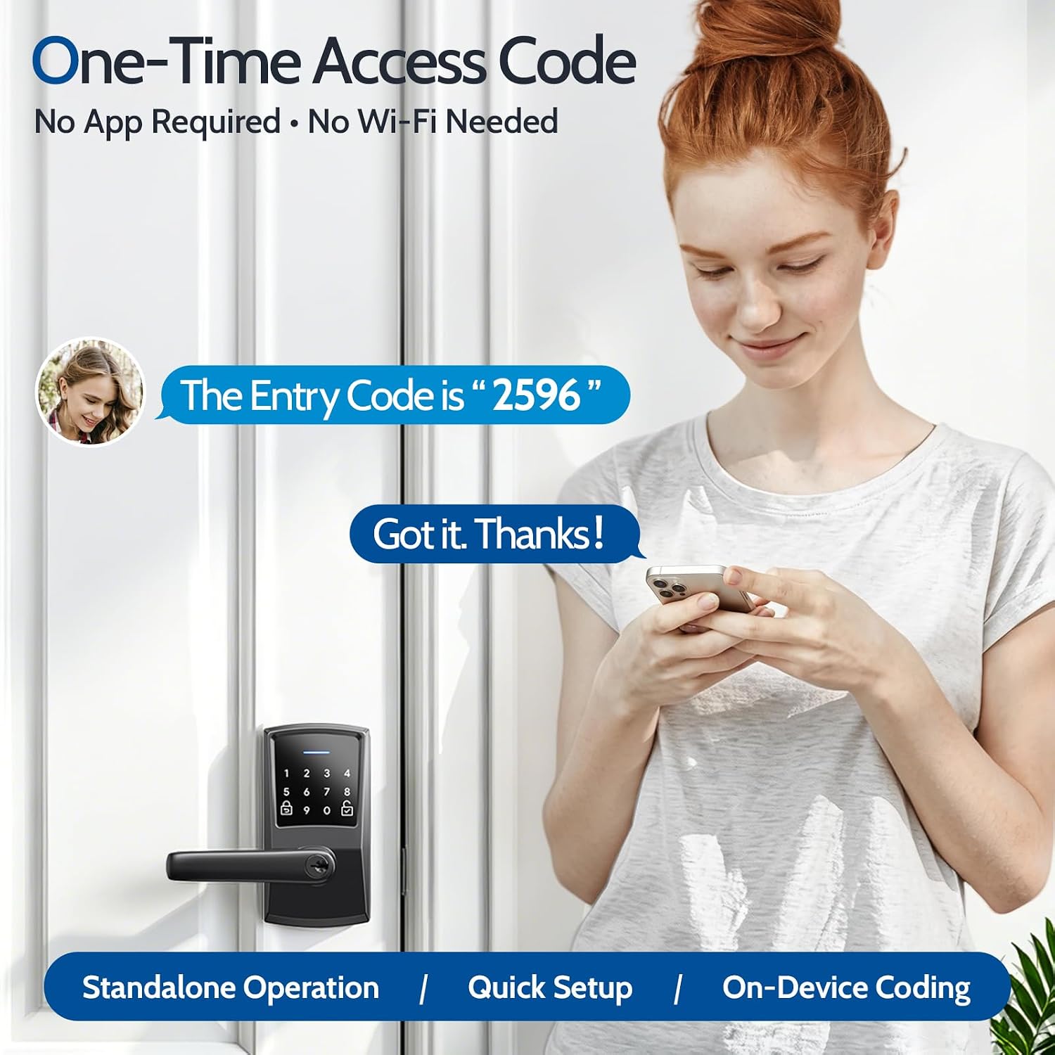 Detalle de Nyboer Keypad Door Lock with Handle
