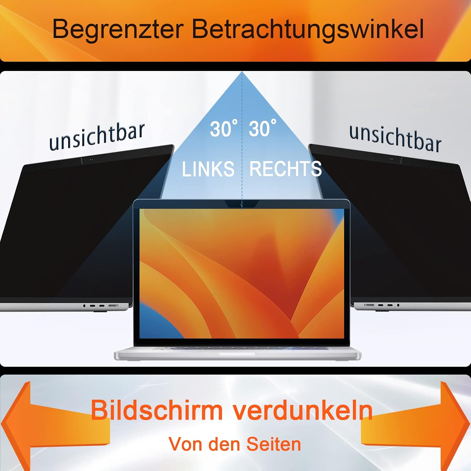 Detalle 2 de Mamol Blickschutzfilter für MacBook Air 13,6" (2022–2025)