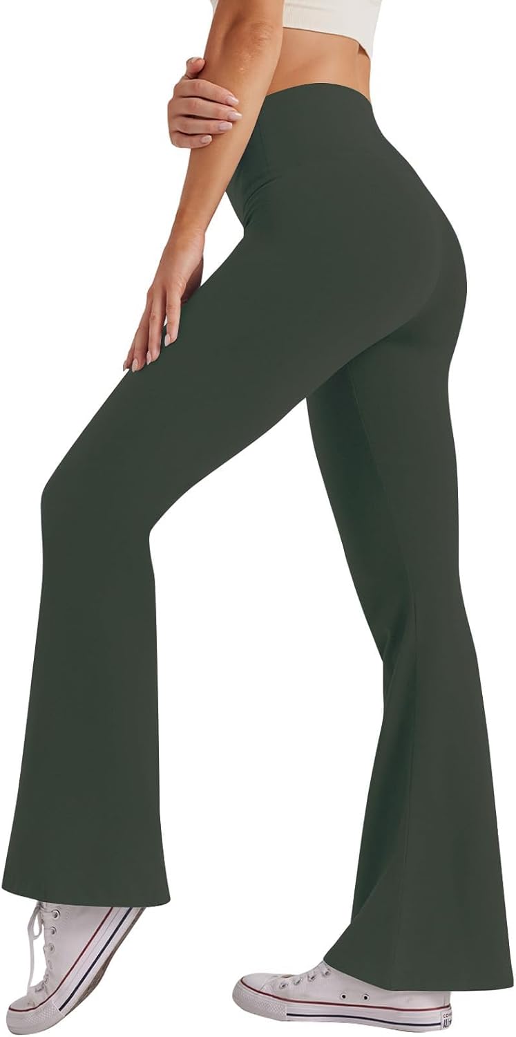 Thumbnail 2 de Pantalon de yoga femme Glacspyg à taille haute évasée – stretch respirant pour entraînement, course et tenue casual