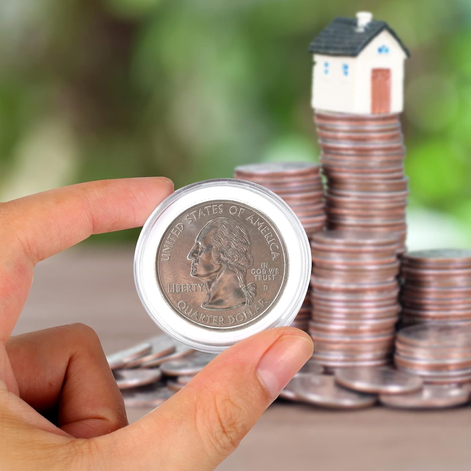 Thumbnail 6 de Utron 17YBH0001 Coin Capsules, 40mm Clear Plastic with Adjustable Foam Rings