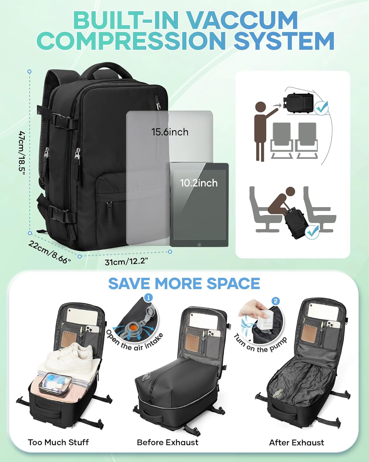 Thumbnail 4 de SZLX Mochila al vacío 40x30x20 cabina