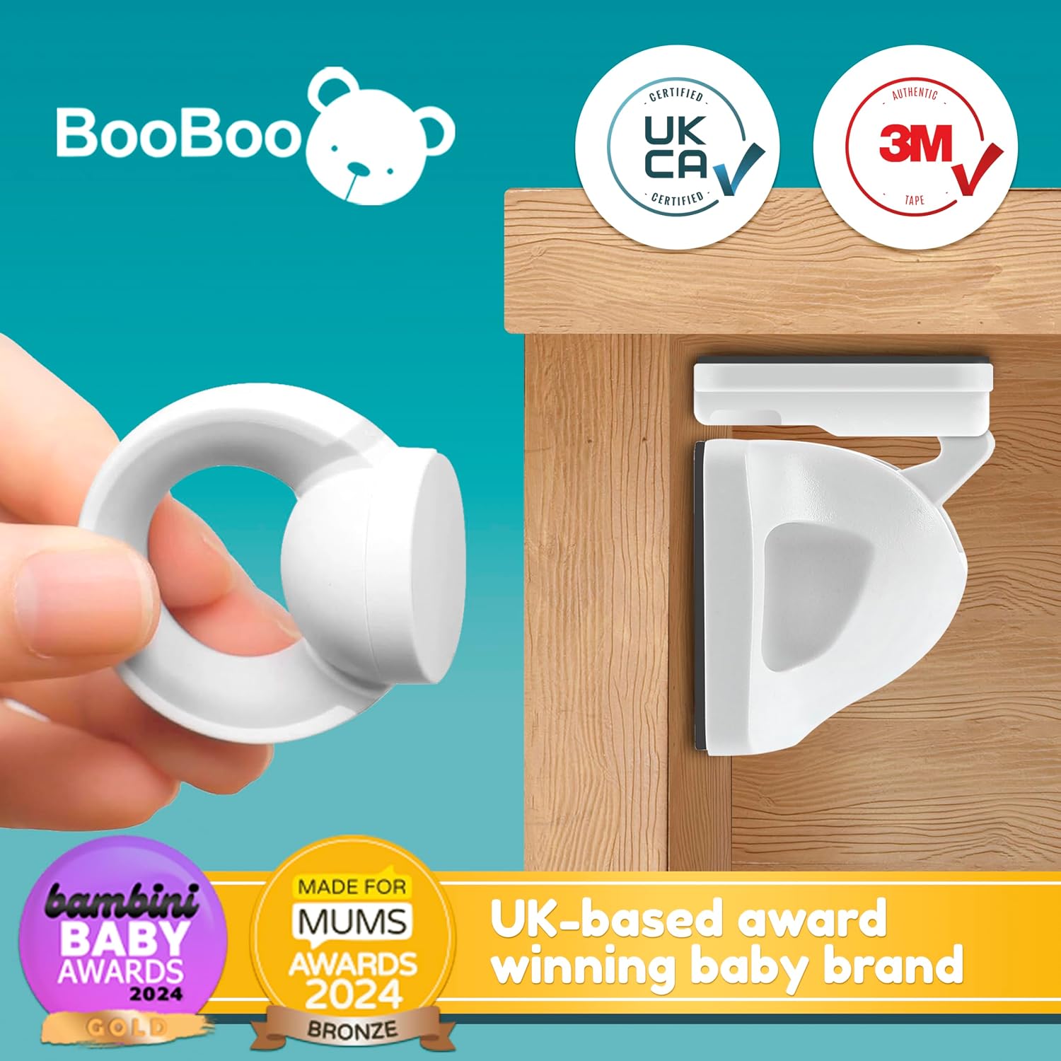 Thumbnail 5 de BooBoo Baby Magnetic Child Safety Cupboard Locks – 4 Locks with 1 Key
