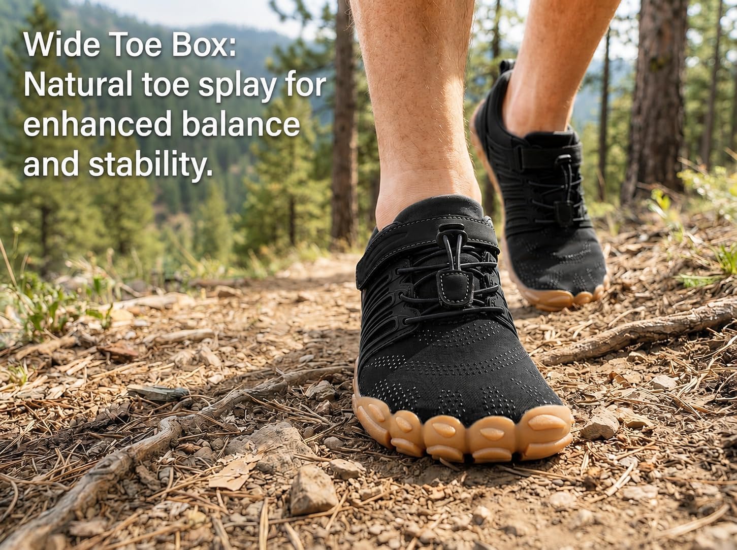 Detalle 2 de WHITIN Men’s Minimalist Trail Runner with Wide Toe Box (Barefoot-Inspired)